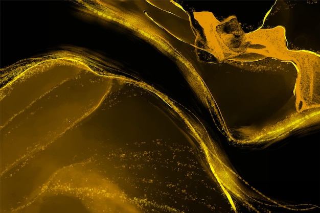Vector geïsoleerde abstracte gouden waterverf achtergrond vector