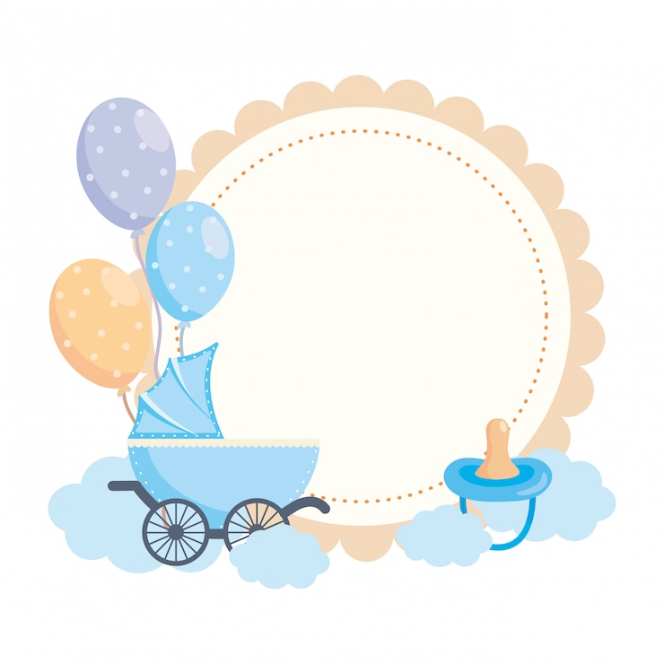 Geïsoleerde baby douchesymbool