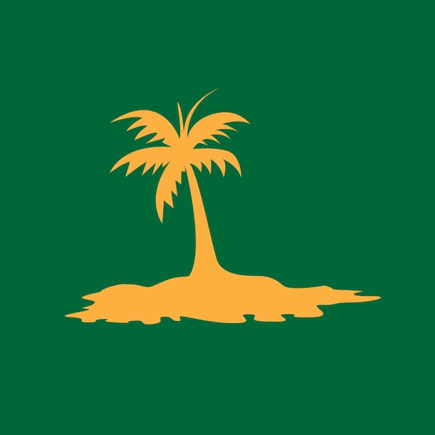 Vector geïsoleerde boom kokospalmen logo ontwerp vector grafisch symbool pictogram illustratie creatief idee