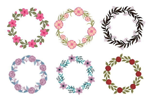 Geïsoleerde kleurrijke lijn frame pictogram blad bloemen grens divider met circulaire voor bruiloft uitnodiging