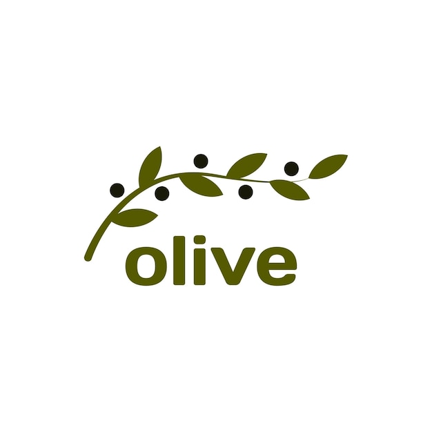 Geïsoleerde olijftak vector logo olie logo natuurlijke gezonde producten iconinternationale vredesdag