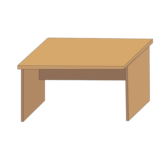 geïsoleerde tafel geïsoleerd op een witte achtergrond