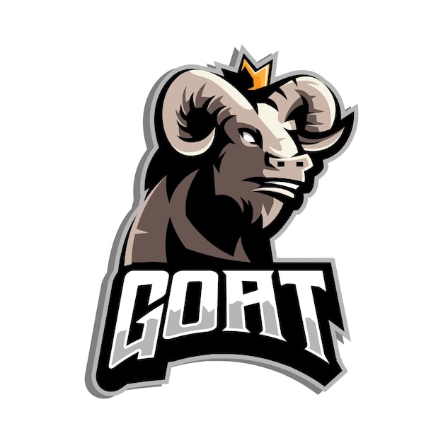 Vector geit atletische club vector logo concept geïsoleerd op een witte achtergrond