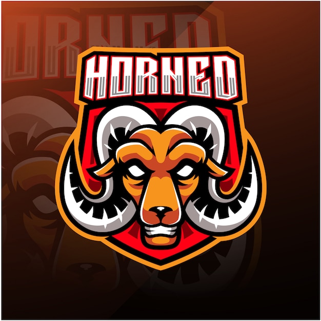 Geit hoofd esport mascotte logo