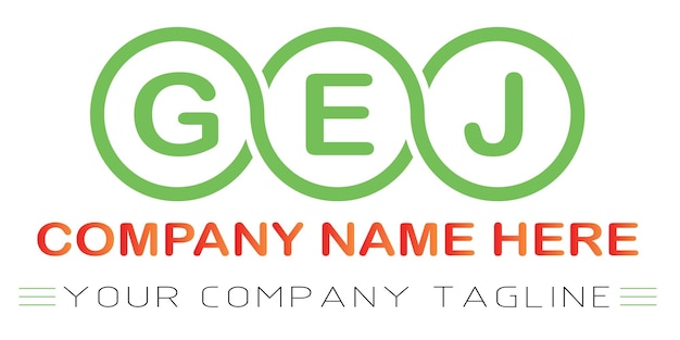 Vettore design del logo della lettera gej