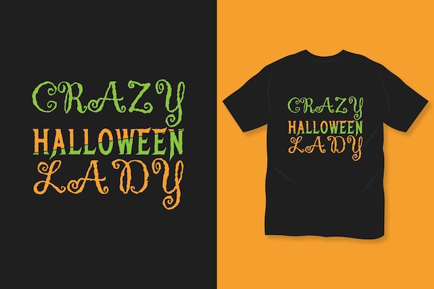 Gek halloween damest-shirtontwerp