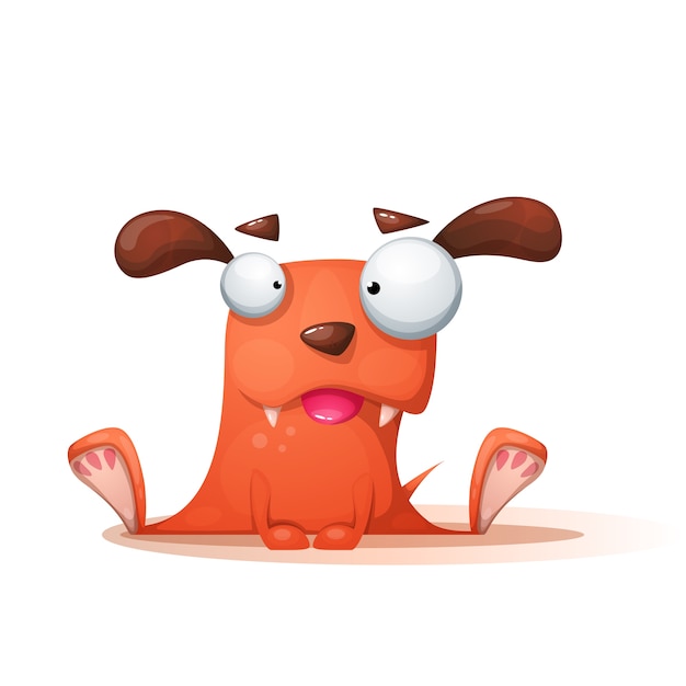 Vector gekke hond illustratie.