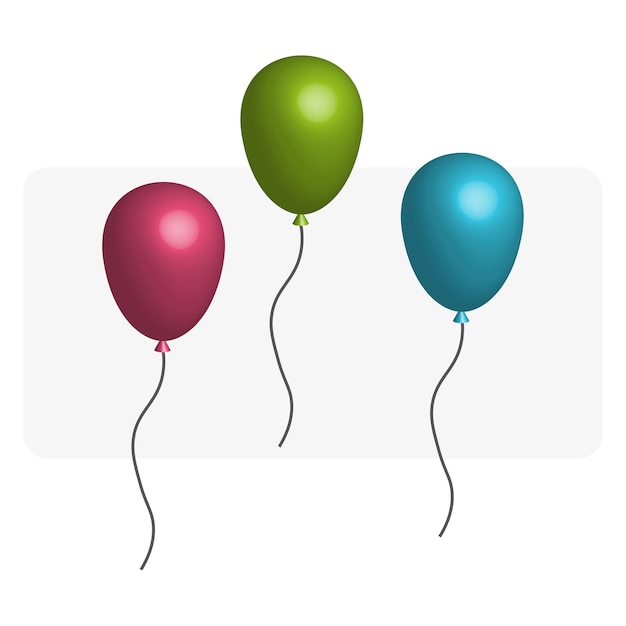 Gekleurde ballonnen geweldig ontwerp voor elk doel Gelukkige verjaardag Vector illustratie