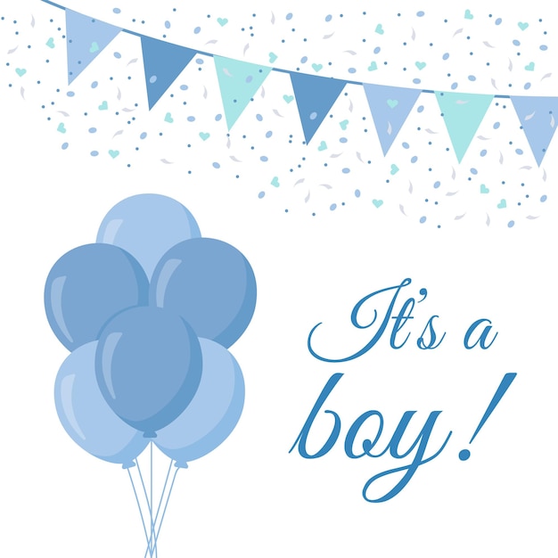 Vector gekleurde confetti voor gender reveal party