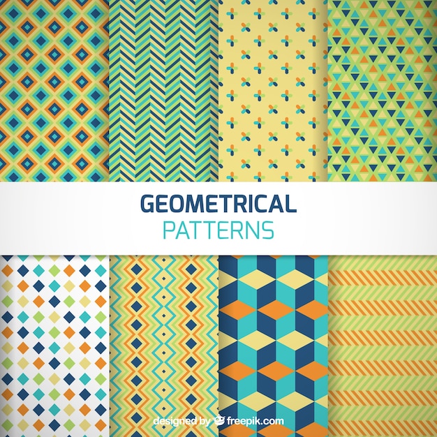 Vector gekleurde geometrische patronen te pakken