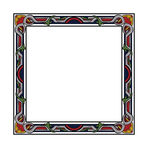 gekleurde illustratie van een abstract geometrisch frame