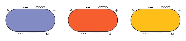 Gekleurde lijnbanner in vlakke stijl vectorillustratie Set van promotionele abstracte spandoeksjabloon voor reclametekst