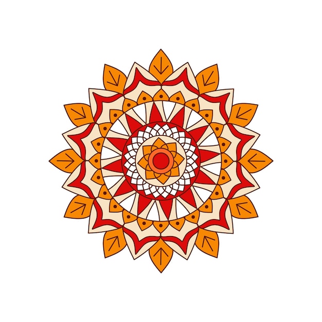 gekleurde mandala op wit