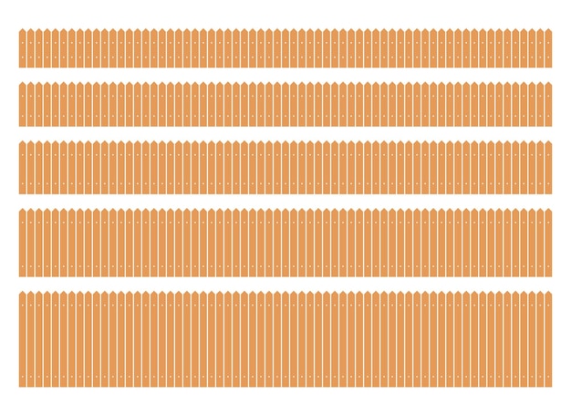 Vector gekleurde omheining in vlakke stijl vectorillustratie geïsoleerd op wit