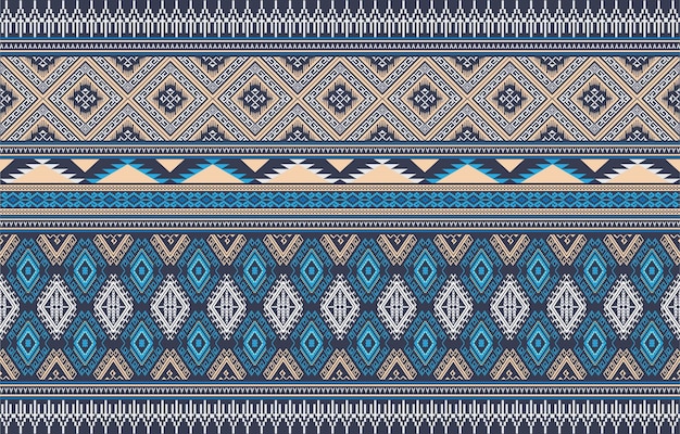 Gekleurde retro Navajo stam vector naadloze patroon. Azteekse fancy geometrische Art Print. Behang