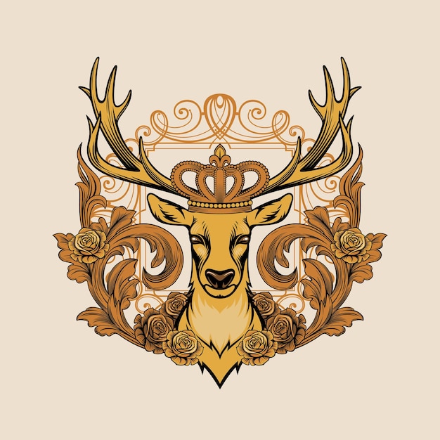 Vector gekroonde heraldische vectorillustratie