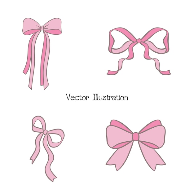 Gekunstelde met de hand getekende bogen Valentijnsdag Vector illustratie
