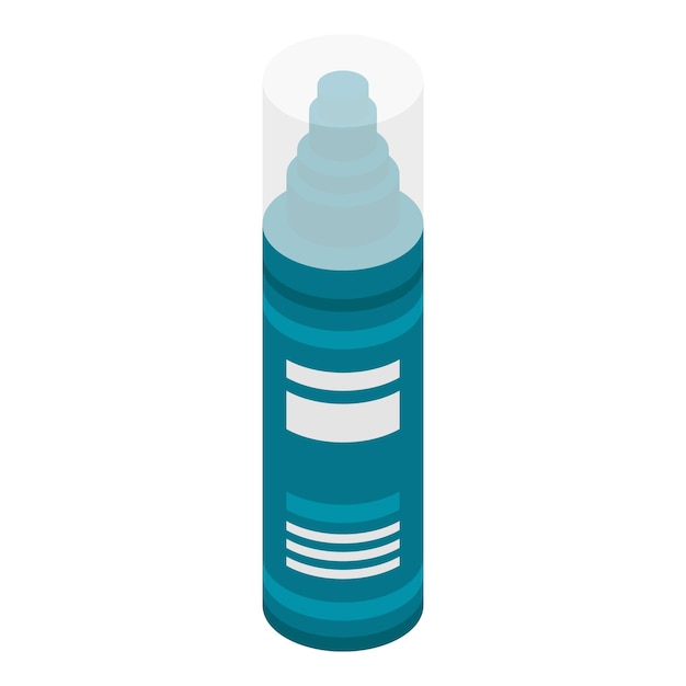 Vector gel foam bottle icon isometric of gel foam bottle vector icon for web design isolated on white background