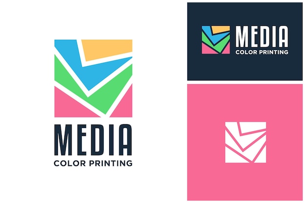 Gelaagd kleurrijk origami-papiervel voor Office Printing Document Media-logo-ontwerp