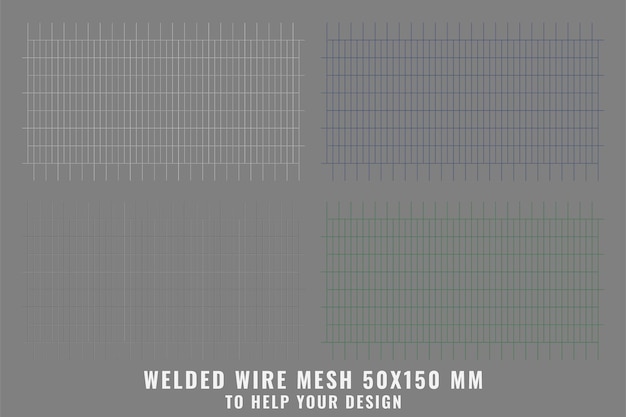 Gelast staal mesh metaal 50X150 mm Vector realistisch rooster gemaakt van ijzeren staven voor de bouw