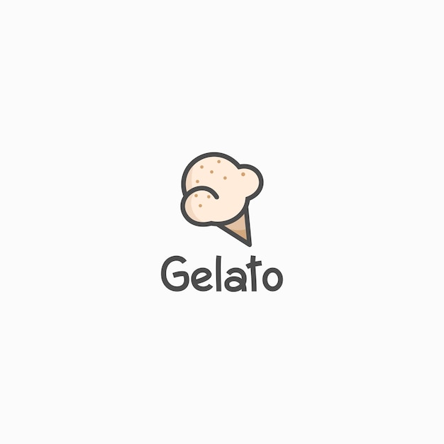 gelato logo design vector