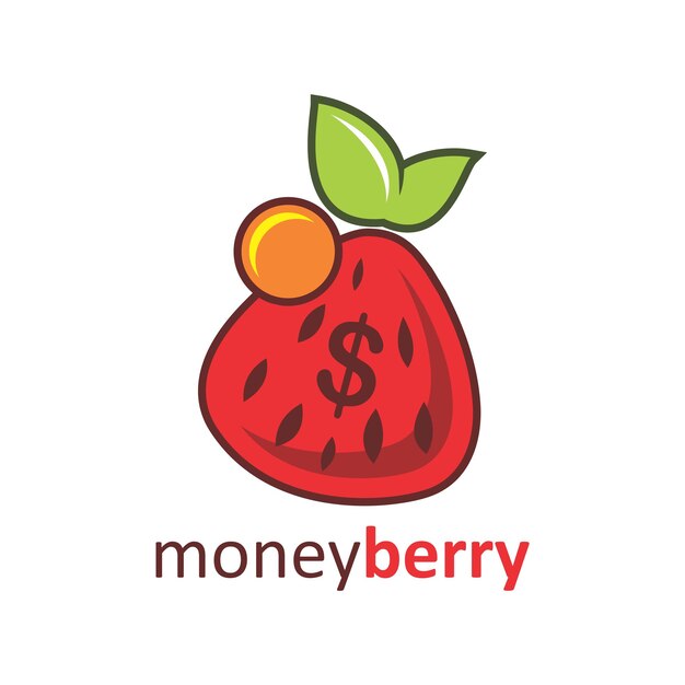 Geld berry ontwerp logo vector