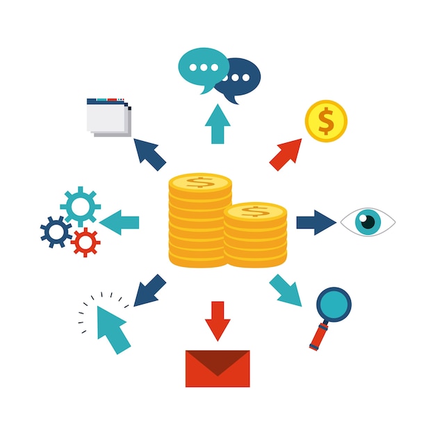 geld financieren pictogram ontwerp