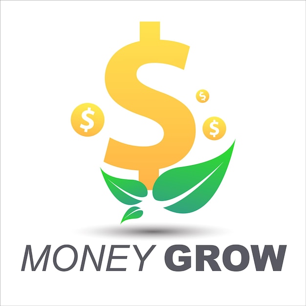 Vector geld groeien logo