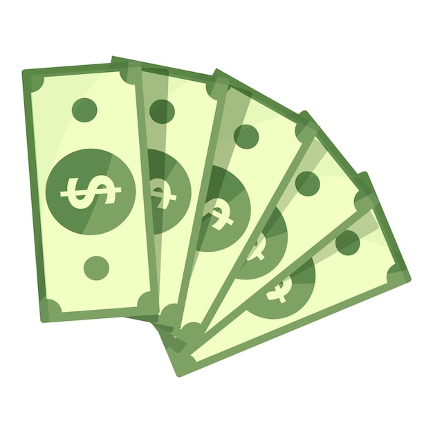Geld pictogram cartoon vector Stapel dollar Betaling contant
