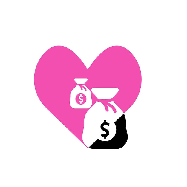 Geld vector pictogram illustratie ontwerp