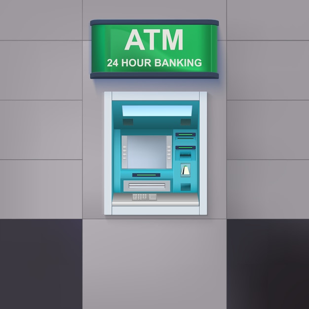 Geldautomaat met lightbox
