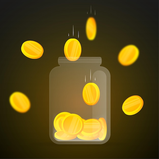 Geldbank creatief bedrijfsconcept Bespaar geld Financiële diensten Vectorillustratie