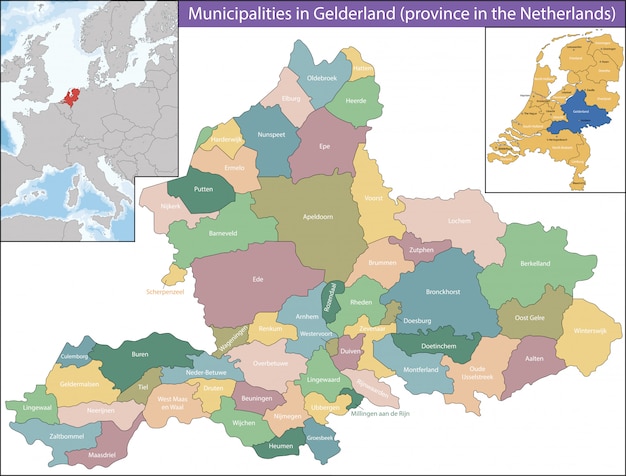 Vector gelderland is a province of the netherlands