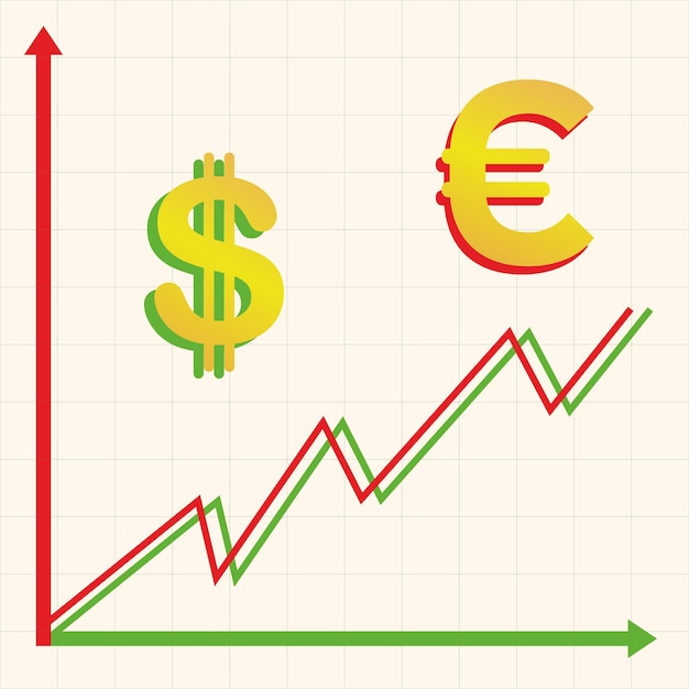 Vector geldgroei verhogen pictogram marketingvooruitgang abstracte financiële voortgangsgrafiek