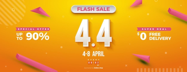 Gele achtergrond editie flash sale bij 4 4 sale