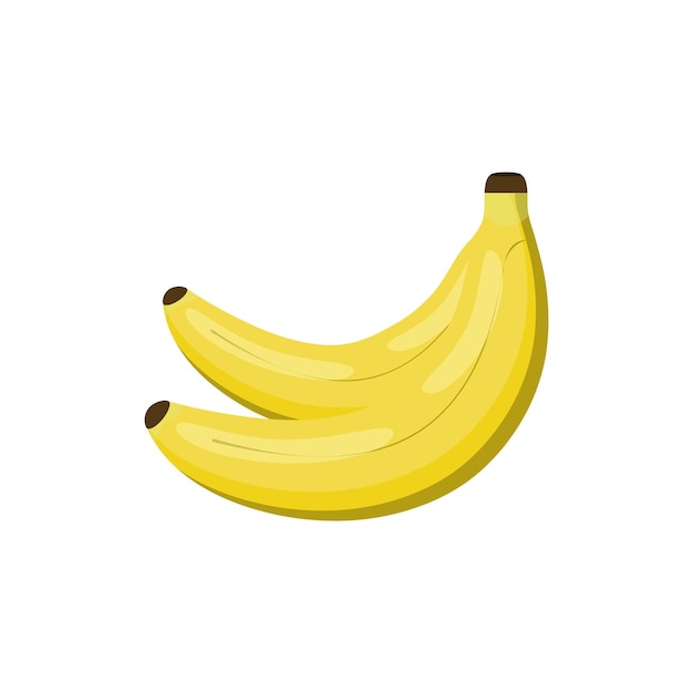 Vector gele bananen op een witte achtergrond