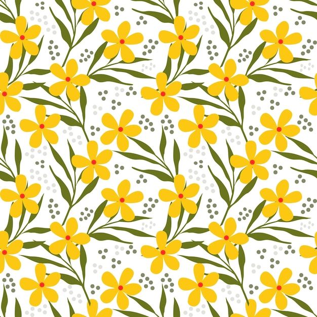 Vector gele bloemen op een witte achtergrond