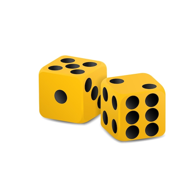 Gele dobbelstenen