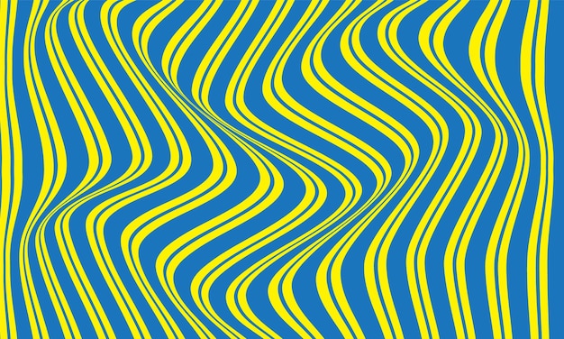 gele en blauwe lijnen op een blauwe achtergrond