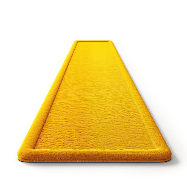 Vector gele kleur tapijt 3d vector witte achtergrond geïsoleerde h