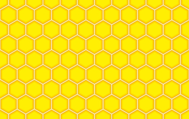 Gele naadloze zeshoek geometrische patroon vectorillustratie