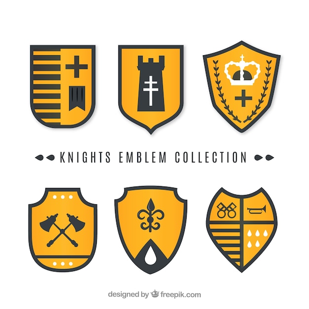 Gele ridder embleem sjablonen