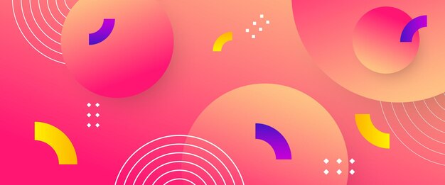 Gele roze en paarse violette abstracte gradiënt banner met vormen Voor zakelijke banner formele achtergrond prestigieuze voucher luxe uitnodiging behang en achtergrond