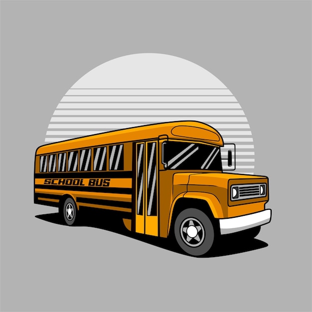 Gele schoolbus illustratie