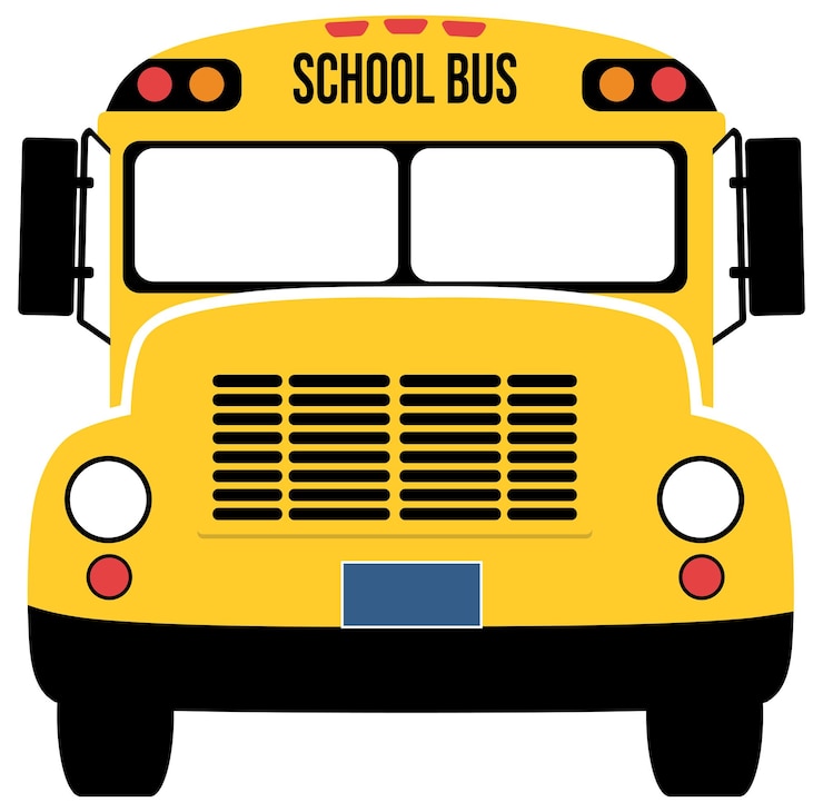 Vector gele schoolbus vectorillustratie geïsoleerd op wit