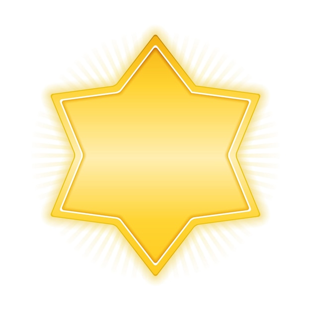 Vector gele ster op witte achtergrond vectoreps10 illustratie