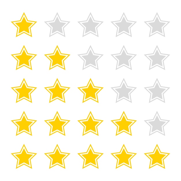 Gele sterren rating Vector illustratie
