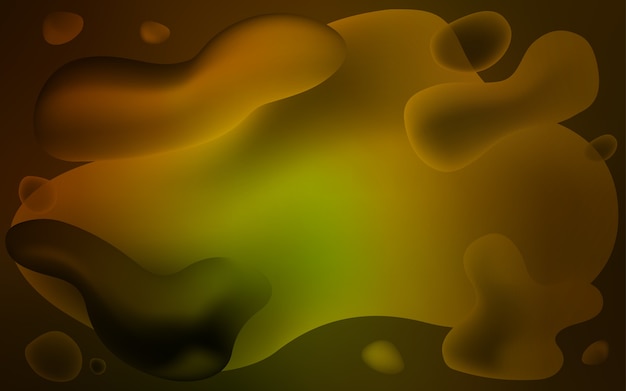 Gele vectorachtergrond met gebogen lijnen