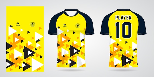 gele voetbaltrui sport ontwerpsjabloon