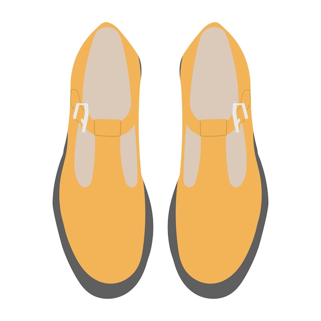 Vector gele vrouwen schoenen op een witte achtergrond vector